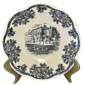 Vintage Shenango China Park Row 1860 Bowl Blue White Transferware